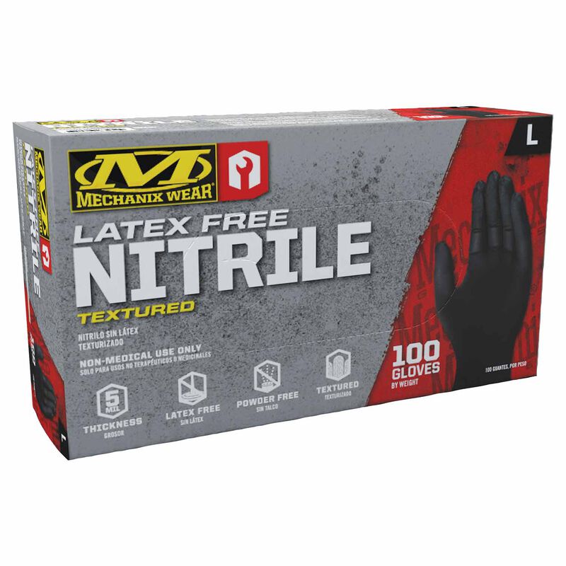 Mechanix Wear 5 Mil Black Nitrile Disposable Gloves, Large, 100-Pack | For Boats | by West Marine