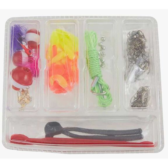Let's Fish! 2-Tray Tackle Box with 150 Piece Starter Tackle Kit image number 3