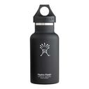 Standard Mouth Vacuum Insulated Stainless Steel Water Bottle, Black, 12oz. image number 0