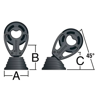 100mm Aluminum Standup Block &mdash; Becket