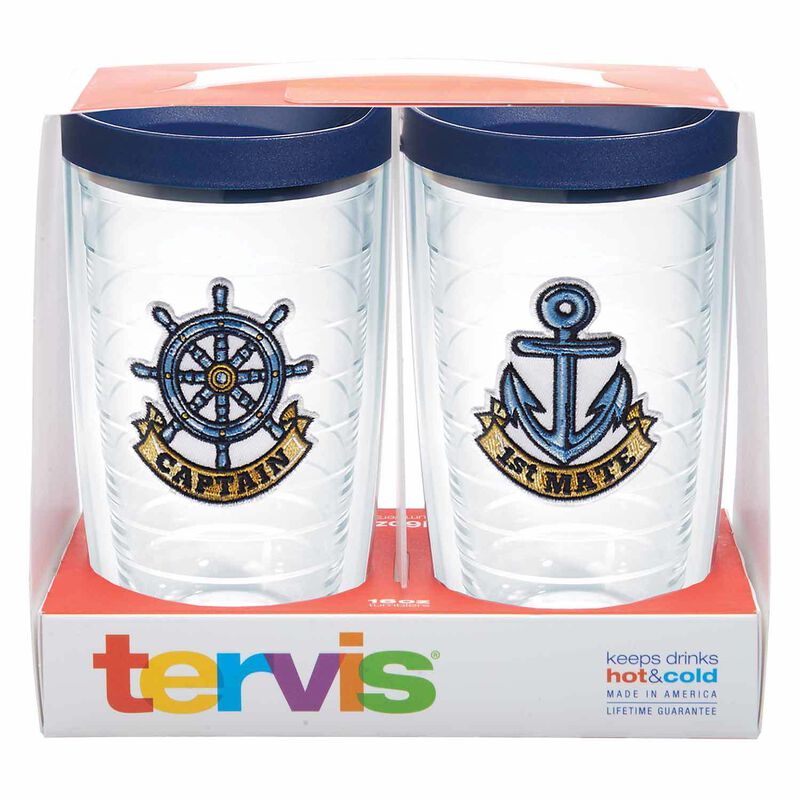 16 oz. Captain and First Mate Emblem Tumblers, 2-Pack Gift Set image number 1