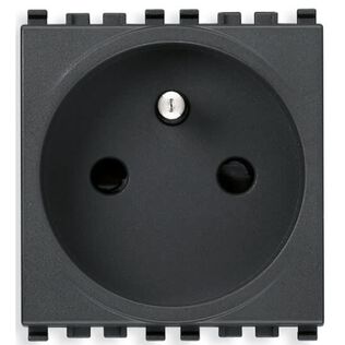 Vimar Eikon 2P+E 16A French SICURY Socket Outlet, Grey, 2-Module