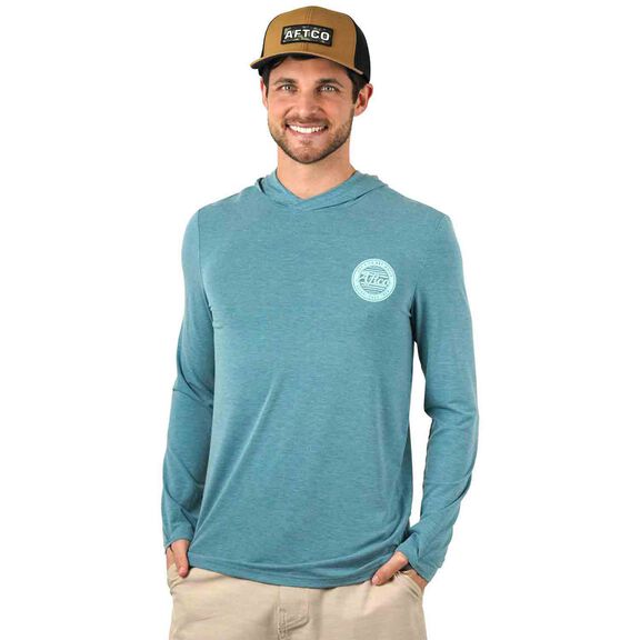 Men's Ocean Bound UPF Solid Hooded Shirt image number 0