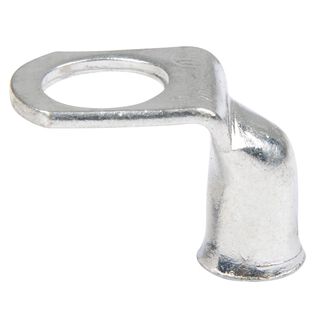 6 AWG 90 Degree Tinned Copper Lug, 3/8" Stud Size, 2-Pack