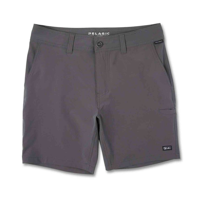 Pelagic Men's Mako 18" Hybrid Solid Shorts, in Graphite, Size 36 | by West Marine