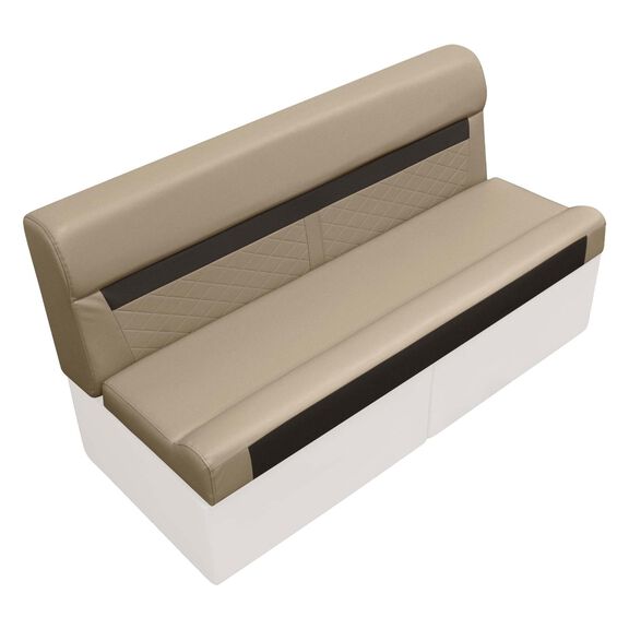 Wise DLX106-1900 DLX Series 55" Pontoon Bench Cushion Set - Neutral / Meteor image number 0