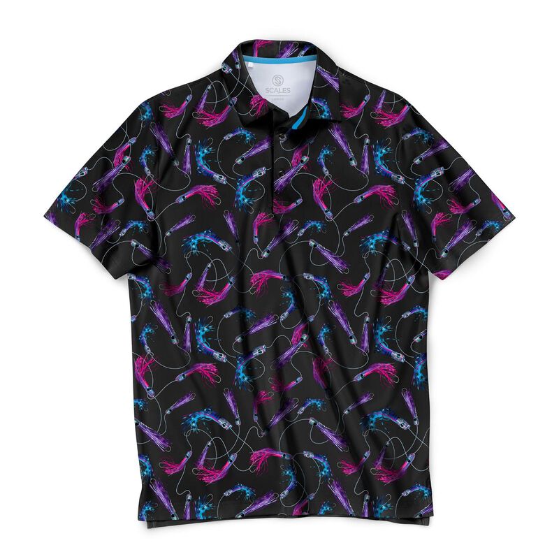 Scales Men's Chasing Skirts Polo, in Black | by West Marine