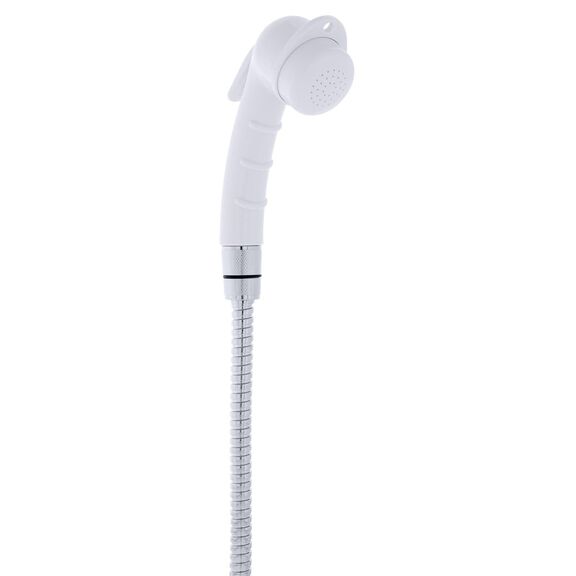 Recessed Shower Arctic White Cup with Stainless Steel Lid, Small Arctic White Sprayer, 6' Stainless Steel Hose image number 8