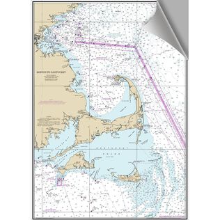 Boston to Nantucket Decorative Nautical Chart