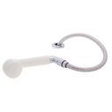 Deck-Mount Sprayer Large Warm White Sprayer No Hook, w/Elbow, 6' Stainless Steel Hose, Low Profile Holder image number 1
