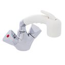 Trinidad Head/Shower Combo Faucet Small Warm White Sprayer No Hook, 6' Stainless Steel Hose Chrome/Warm White image number 0