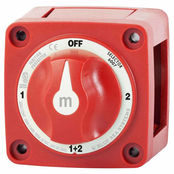 m-Series Mini Selector Battery Switch with Removable Knob image number 0