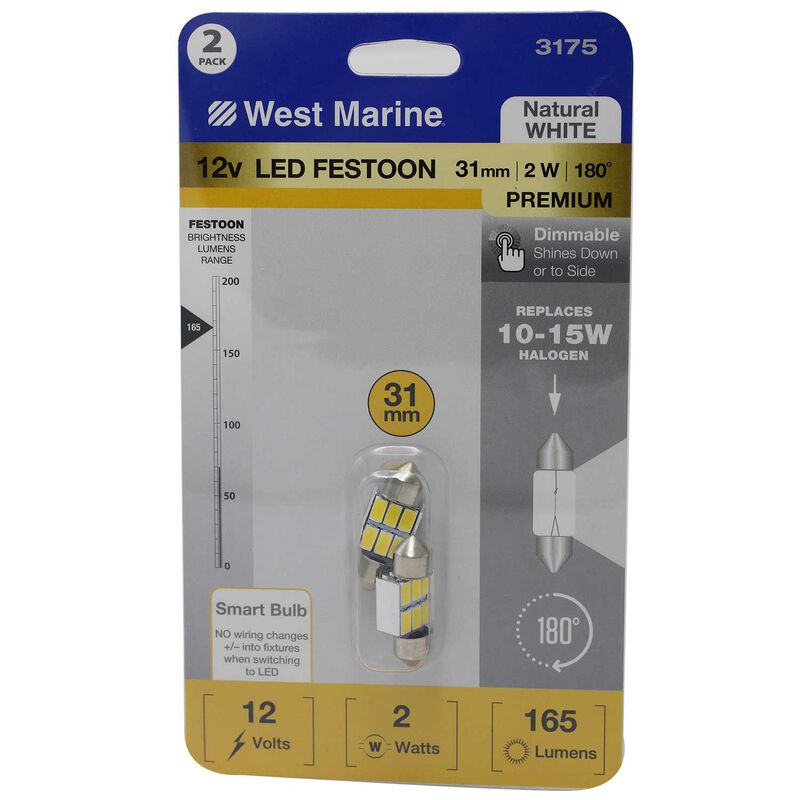 Festoon 31mm LED Premium Bulbs, 2-Pack image number 0