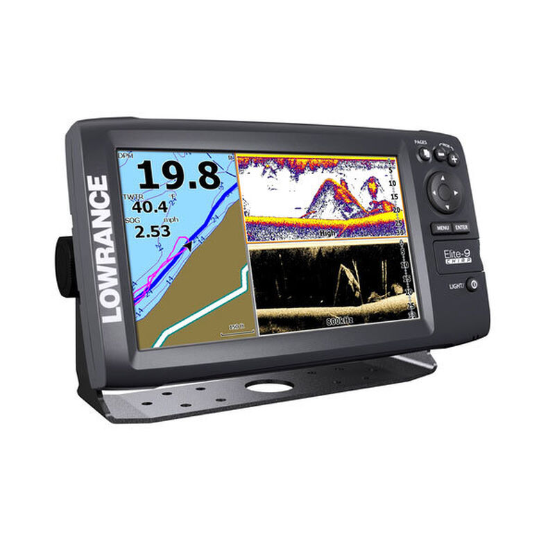 LOWRANCE Elite9 CHIRP Fishfinder/Chartplotter, Navionics + Mapping, No