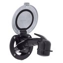 Recessed Shower Black Cup with Stainless Steel Lid w/Gasket, Small Black Sprayer, 6' Stainless Steel Hose image number 1