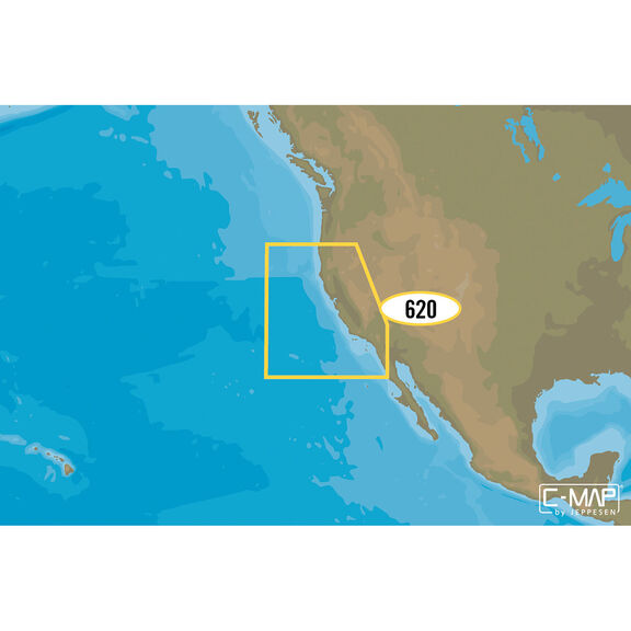 NA-M620 San Diego to Cape Blanco Bathymetric Chart C-Card image number 0