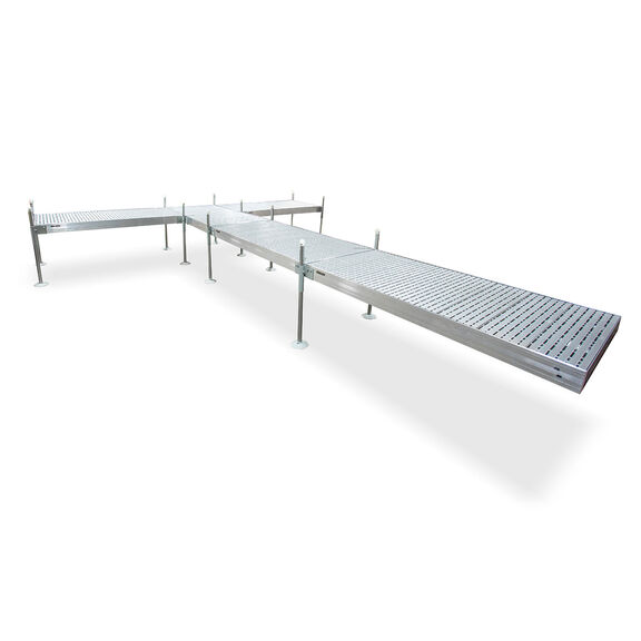T-Shaped Aluminum Frame with Titan Platinum Decking Complete Dock Packages image number 3