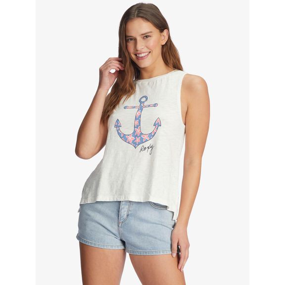 Women's Plumeria Anchor Tank Top image number 0