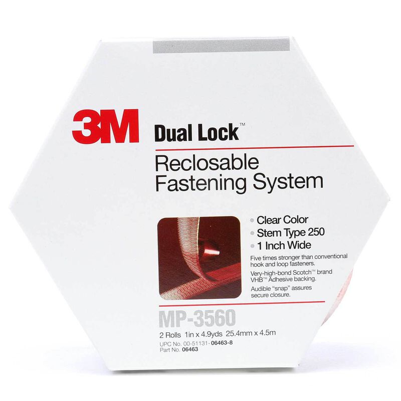 3M Clear Dual Lock Reclosable Fastener 