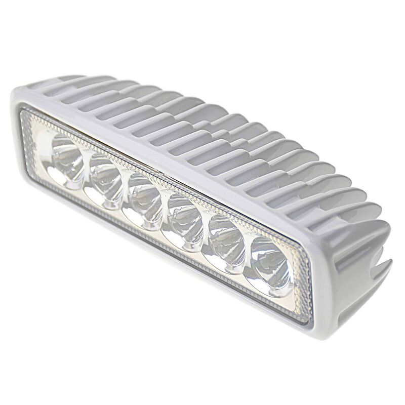 Six LED Aluminum Spreader/Docking Light with Stainless Steel Bracket, Blue/White image number 0