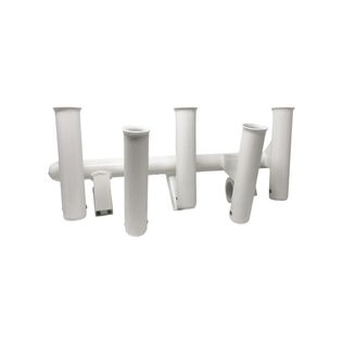 5 Rod Rocket Launcher Storage Rack with Universal Inserts, White