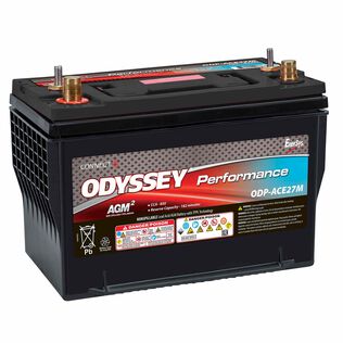 Odyssey Performance Group 27 Dual Purpose Marine AGM Battery with Bluetooth CONNECT Monitoring System, 850 Cold Cranking Amps, 182 Reserve Minutes