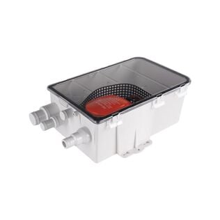 SEAFLO 750 GPH Shower Sump Pump System, 12V DC, Multi-Inlet Box for Boats & RVs, Compact Automatic Drain Pump with Float Switch
