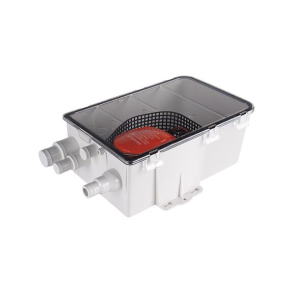 SEAFLO 750 GPH Shower Sump Pump System, 12V DC, Multi-Inlet Box for Boats & RVs, Compact Automatic Drain Pump with Float Switch image number 0