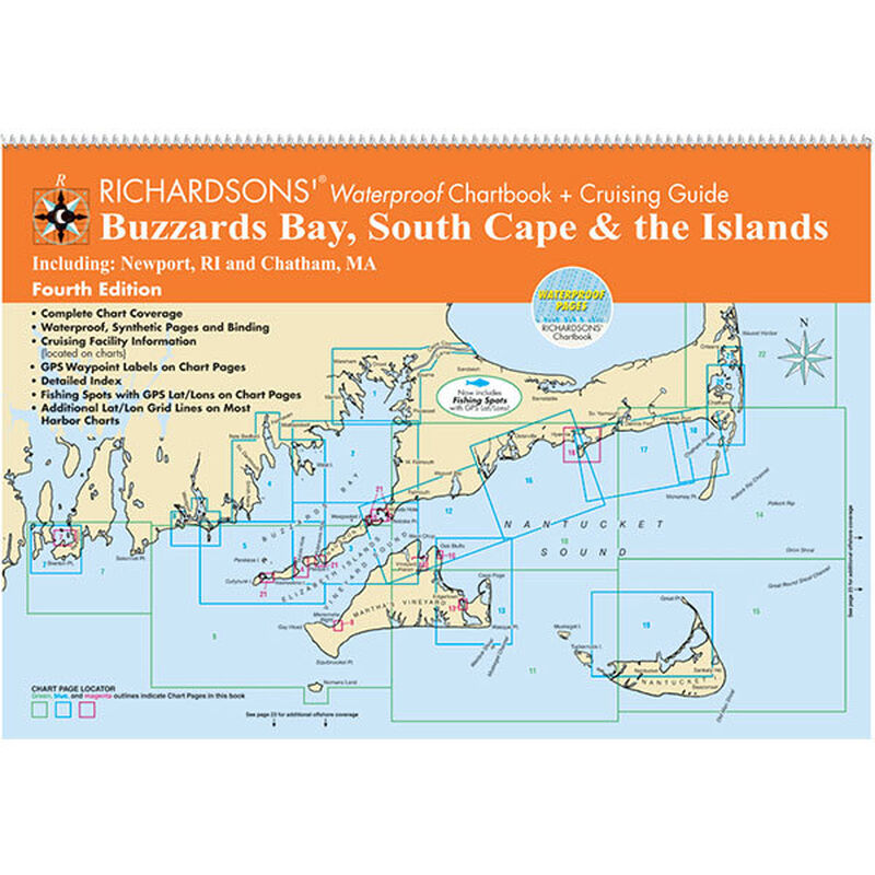 Waterproof Chartbook + Cruising Guide: Buzzards Bay, South Cape & the Islands, 4th Ed. image number 0