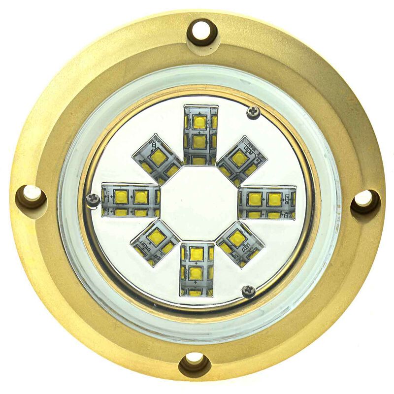 WEST MARINE Round 12 LED Underwater Light with Bronze Housing, RGBW