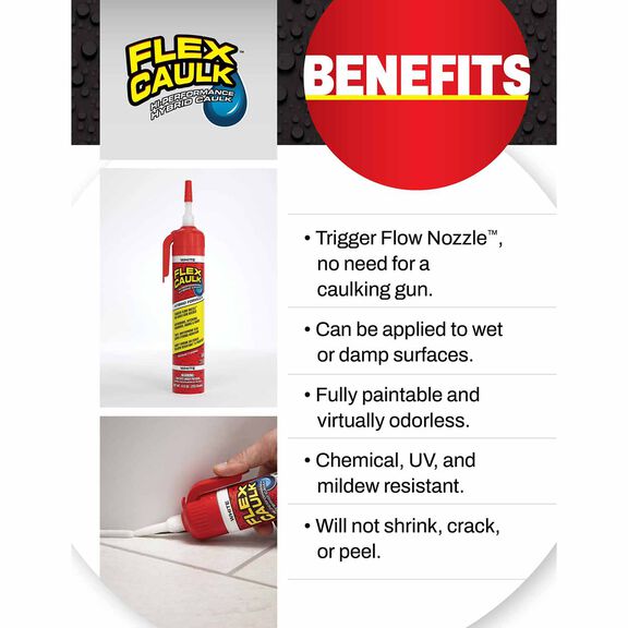 Flex Caulk&trade; Hybrid Clear, 6.6oz, 4-Pack image number 1