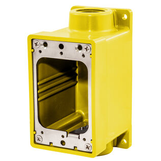 Hubbell Watertight FD Box, 3/4", Yellow