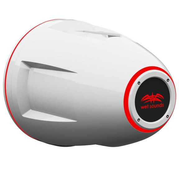 REV 12 HD White 12" Marine Tower Speakers with XS-W Grille & RGB LED Rings (Pair) image number 3