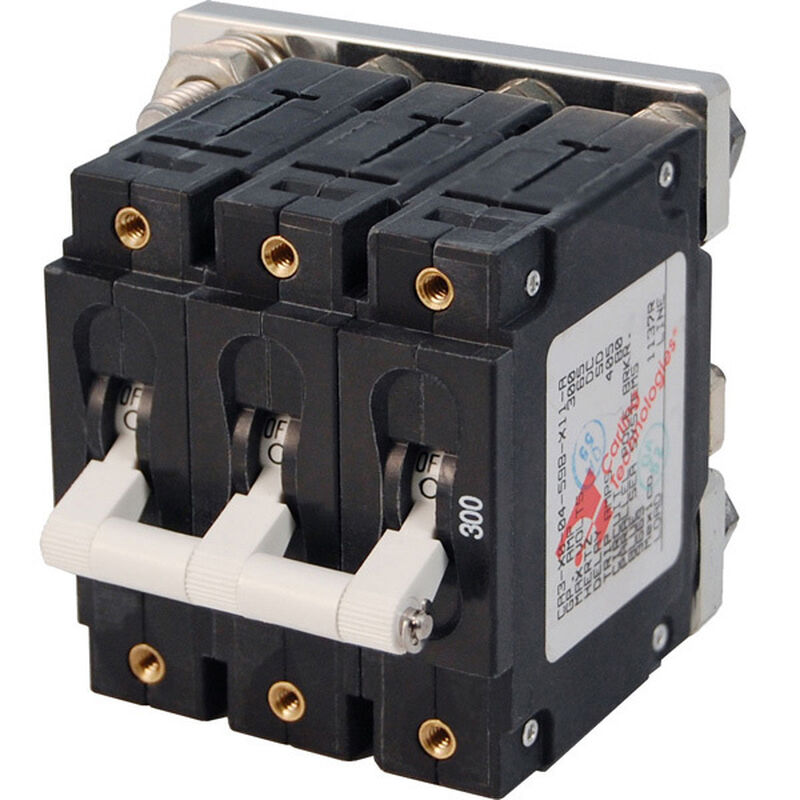 C-Series Triple Pole White Toggle Circuit Breaker, 300A image number 0