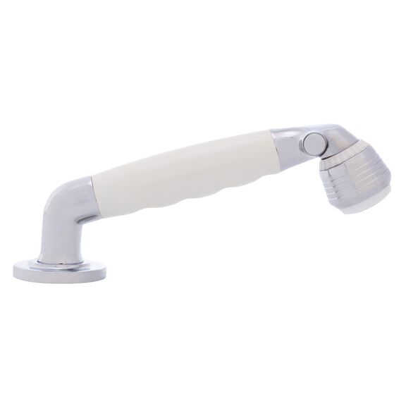 Deck-Mount Sprayer Classic Warm White Sprayer, 6' Stainless Steel Hose, Low Profile Holder image number 2