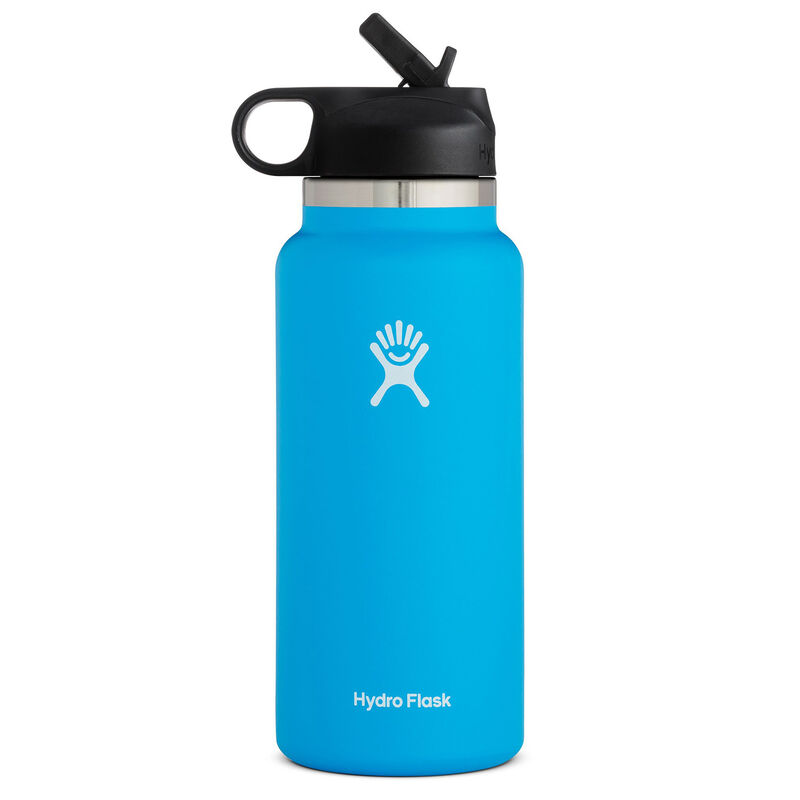 32 oz. Wide-Mouth Water Bottle with Straw Lid image number null
