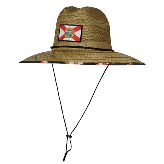 Florida Lifeguard Fishing Straw Hat image number 0
