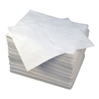 Buffalo Industries Oil-Only Heavy Weight Meltblown Sorbent Pads 15" x 18"