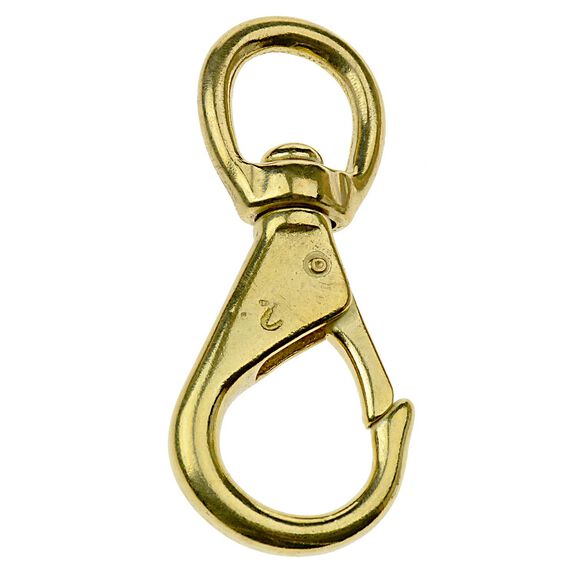 3 3/4" Brass Swivel Eye Snap image number 2