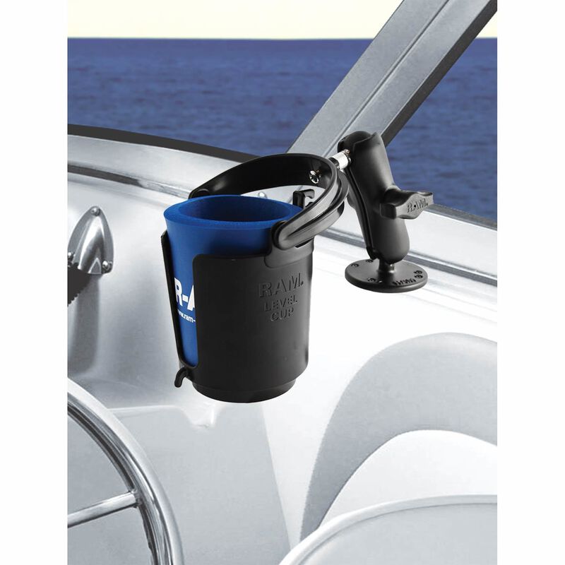 RAM MOUNTS RAM SelfLeveling Cup Holder with 1" Ball & Cozy West Marine