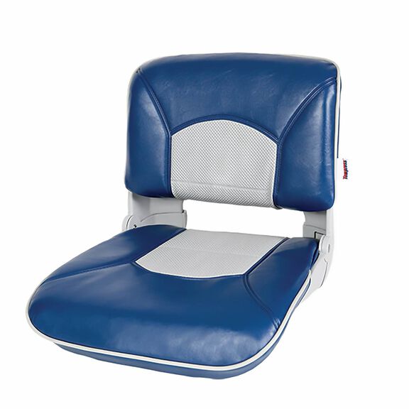 Profile Guide Series Boat Seat & Cushion Combo - Blue / Gray, 18"H x19"W x 19"D image number 0