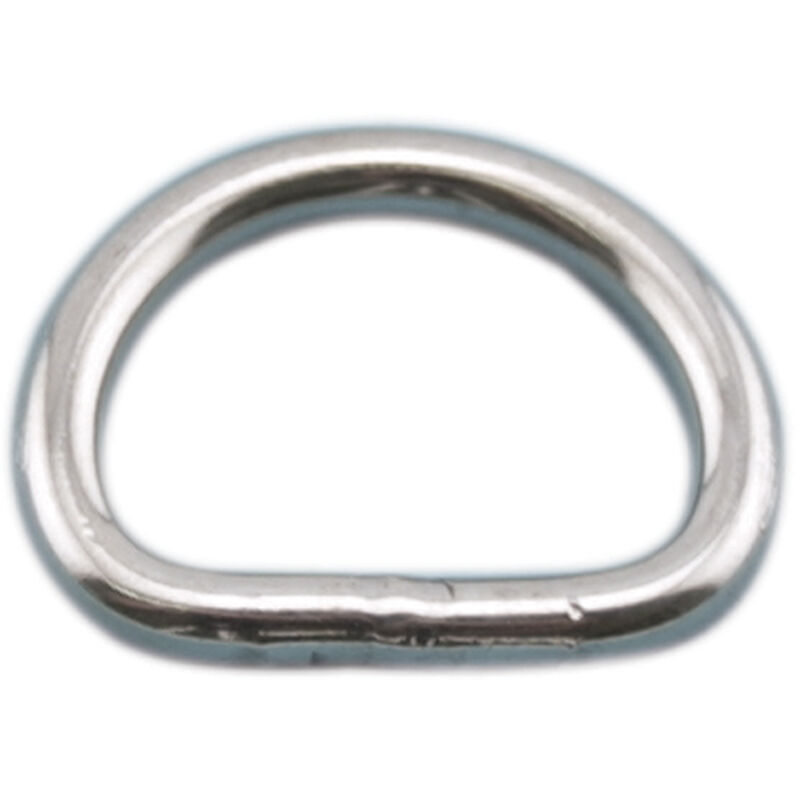 Stainless-Steel "D" Ring, 1/4" Wire Dia., 1-1/2" Inside Width image number 0