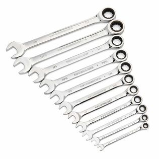11 Piece SAE Combination Ratcheting Wrench Set