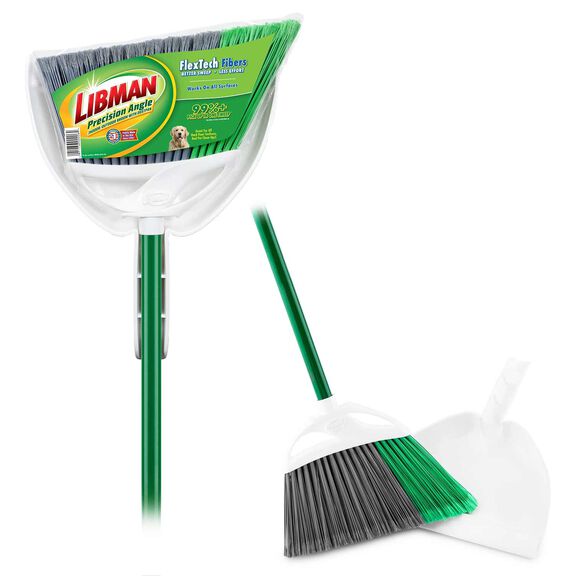 Precision Angle Broom & 10" Dustpan image number 0