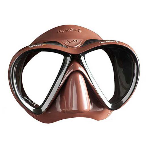 X-VU LiquidSkin Scuba Mask, Brown/Black image number 0