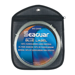 Fluorocarbon Big Game Premier Leader Material, Flourescent Clear/Blue, 25 yds.