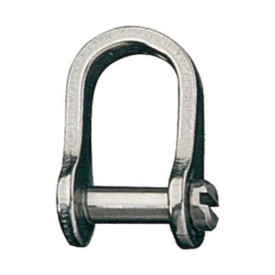 Stainless Steel Slotted "D" Shackle with 1/4" Pin