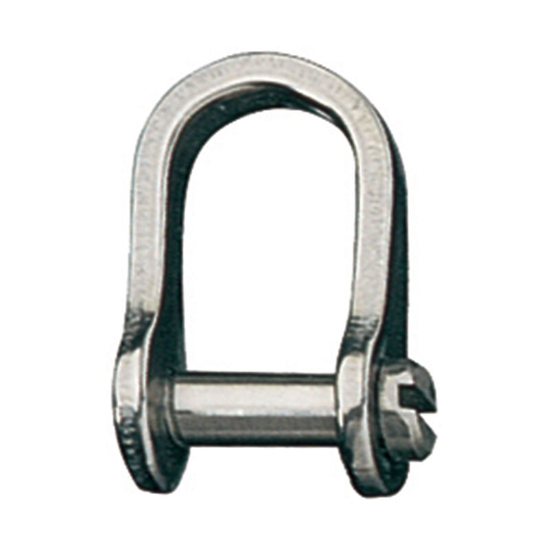 Stainless Steel Slotted "D" Shackle with 1/4" Pin image number null