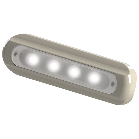 4-LED Flat-Mount Deck Light, White Housing image number 0
