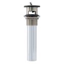 1-1/2" Drain, Flip Drain with Overflow, Straight, 1-1/4" Sweat Brushed Nickel image number 1
